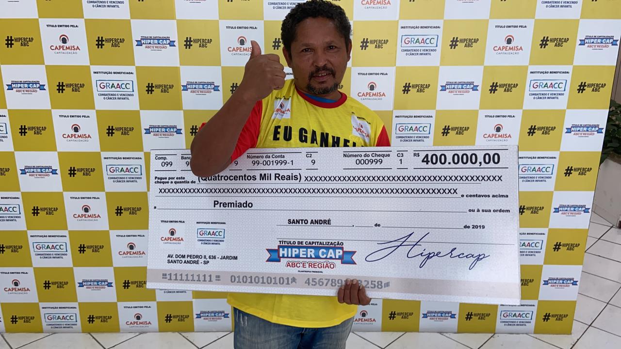 Morador de São Paulo ganha sozinho 400 mil reais no Hiper Cap e vai realizar o sonho da casa própria
