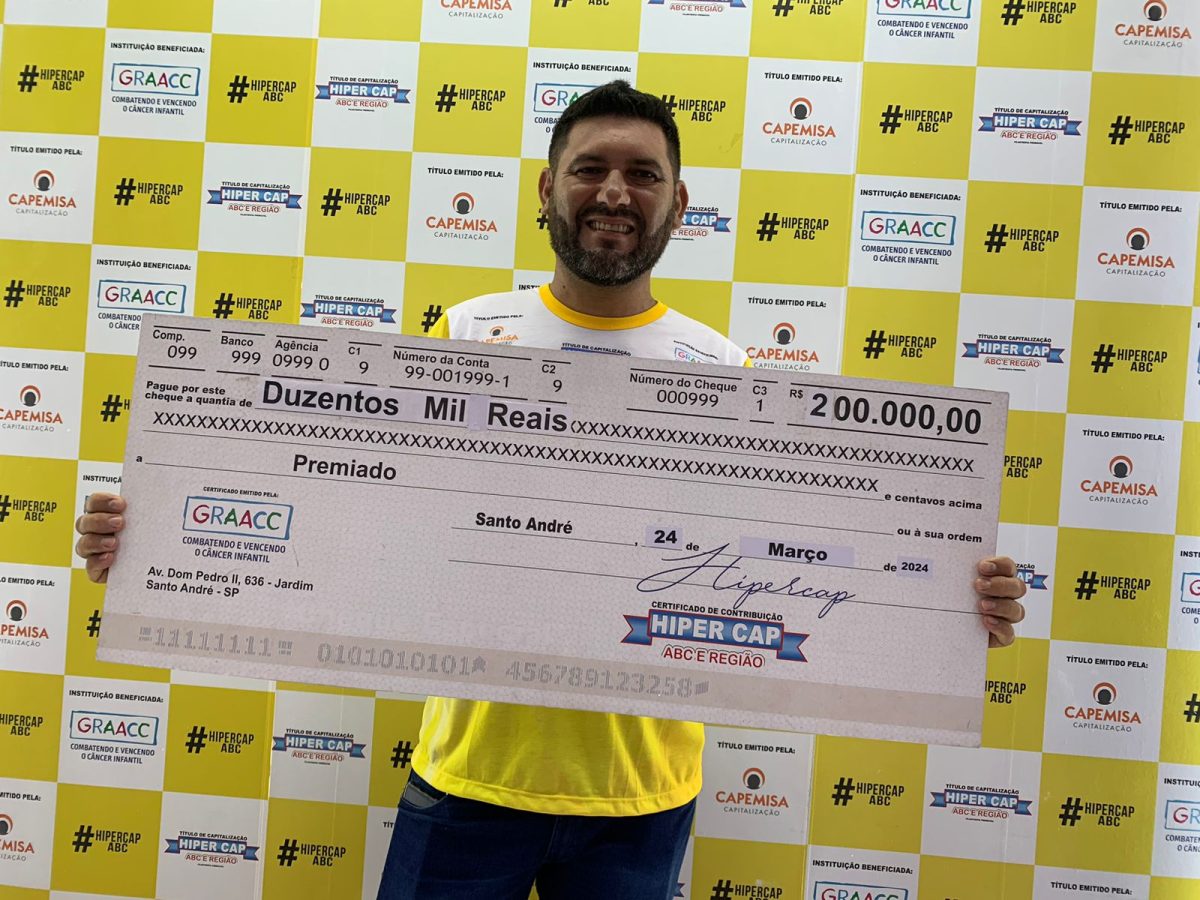 Serralheiro de Diadema ganha pela segunda vez no Hiper Cap e agora dividiu 200 mil reais